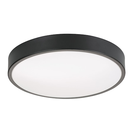 Afx Octavia - LED Flush Mount - 12" - Black Finish - White Acrylic OTVF1218LAJD1BK